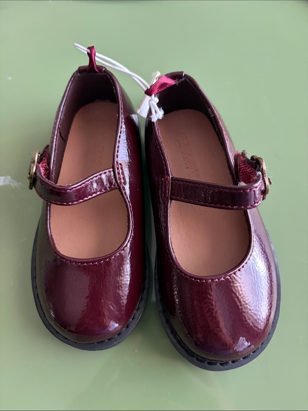 Old Navy Girls Patent Mary Jane Shoes - Burgundy